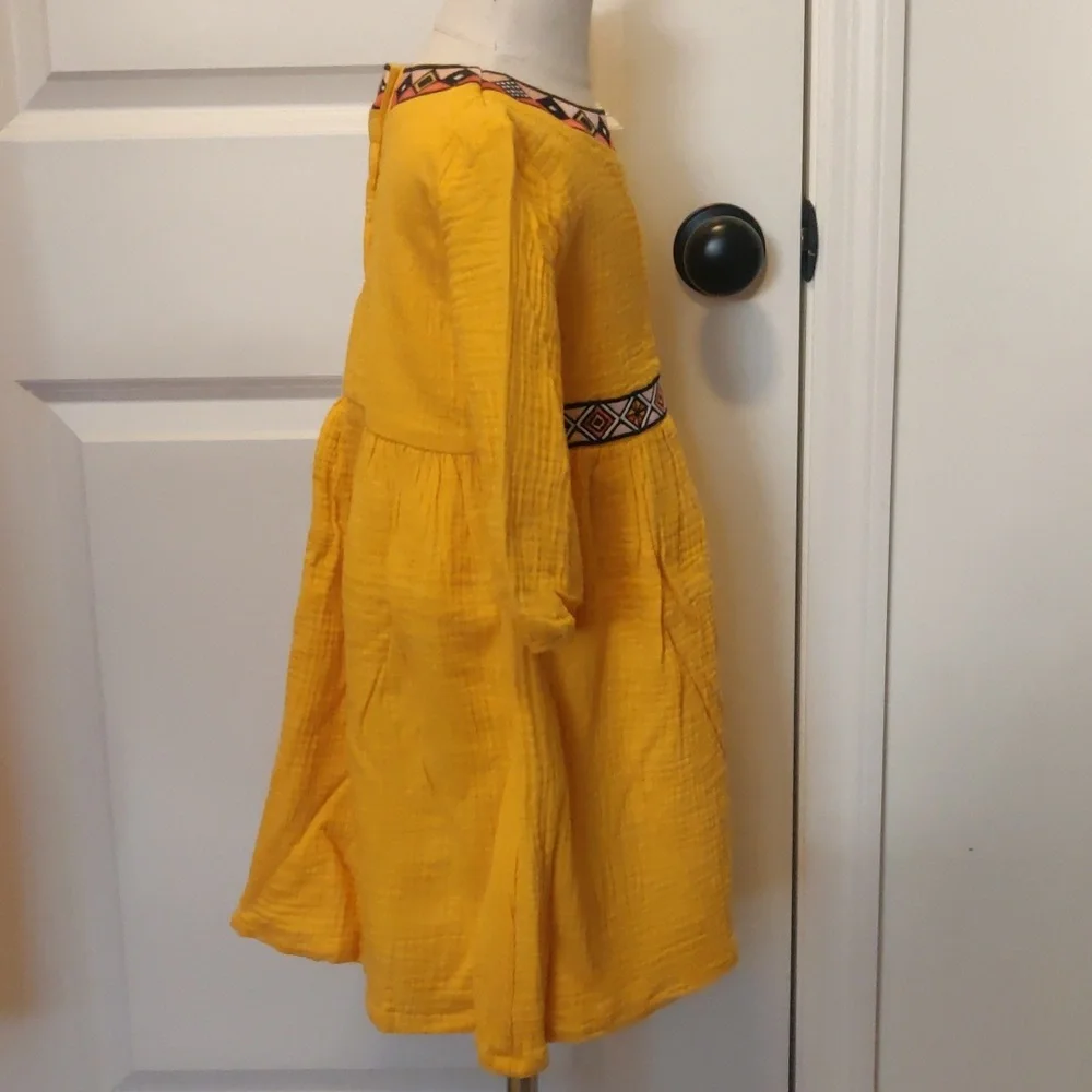 Genuine Kids from Oshkosh 5T zinnia gold/mustard Dress